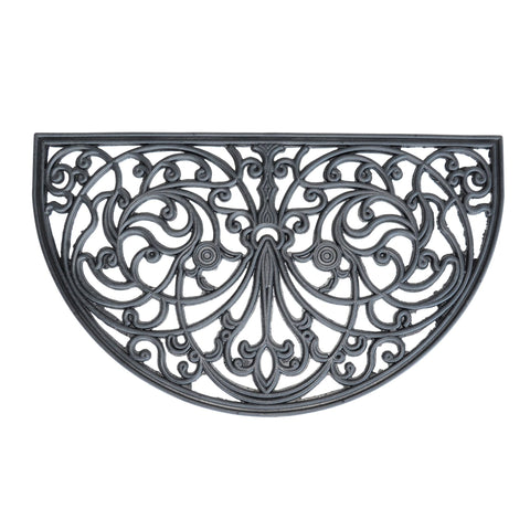 Buffalo Tools RMATARC: Decorative Scrollwork Rubber Entry Mat 18 X 30 In. - Arc Shape