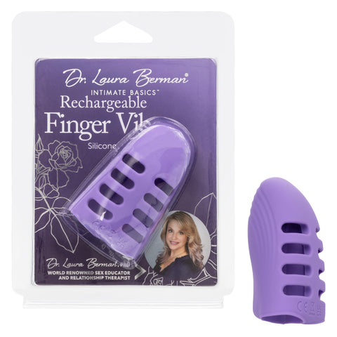 CalExotics Dr. Laura Berman Rechargeable Finger Vibe Made with Waterproof Silicone Purple - SE-9730-20-2