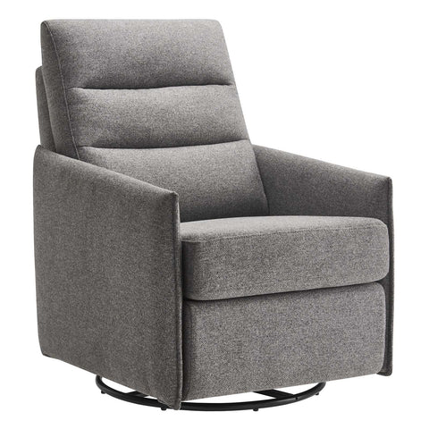 Modway EEI-6738-GRY Etta Upholstered Fabric Lounge Chair, Light Gray