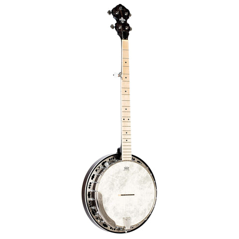 Ortega Guitars Facon Falcon Series 5-String Quilted Maple Resonator Acoustic-Electric Banjo w/Bag, Right (OBJE400TCO)