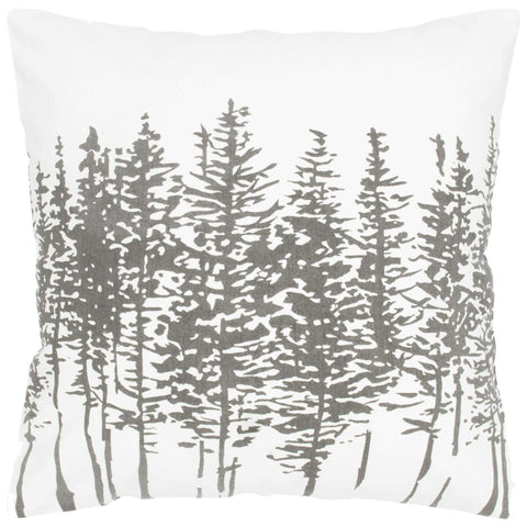 Rizzy Home | T05380 | Cover Only Decorative Pillow | 18"x18" White/Gray/