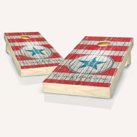 Skip's Garage Living The Dream Cornhole Set - 2x4 Boards (All Weather Bags) - Include Hole + Edge Lights