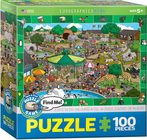 A Day at the Zoo - Spot and Find Puzzle, 100-Piece