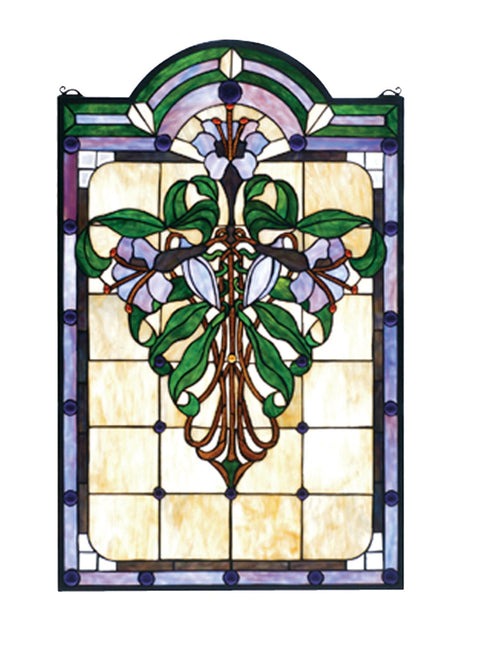 Tiffany Floral Nouveau Nouveau Lily Stained Glass Window
