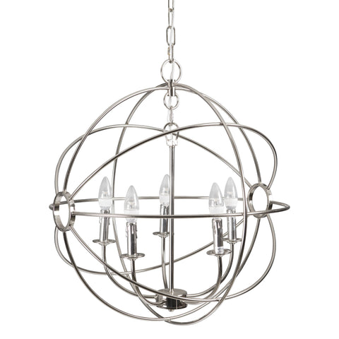 Yosemite Home Decor SCFP2005-5-SN 5 Lights Mini Chandelier, Nickel Plated Finish