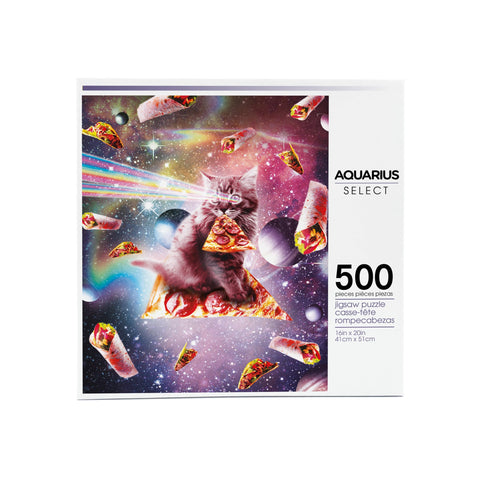 AQUARIUS Random Galaxy Cat Pizza Puzzle(500 Piece Jigsaw Puzzle)-Officially Licensed Galaxy Merchandise&Collectibles-Glare Free-Precision Fit-Virtually No Puzzle Dust-16x20 Inches,Multicolor,62522