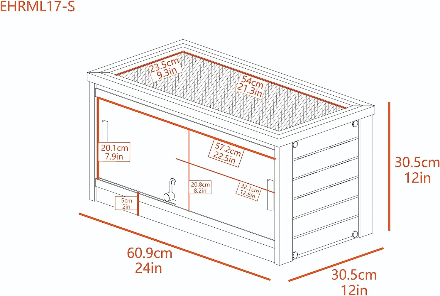 New Age Pet® ECOFLEX 24" Small Mojave Reptile Habitat Enclosure Lounge in Grey