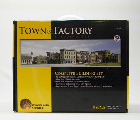 Woodland Scenics N Scale Town and Factory Building Set