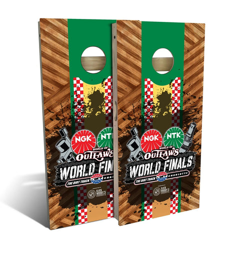 Skip's Garage World Finals Cornhole Set - Backyard 2x4 (Corn Bags) - Include Hole + Edge Lights