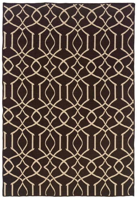 Linon Transitional Wool 5' X 8' Rectangle Area Rugs In Brown Finish RUG-SA1558