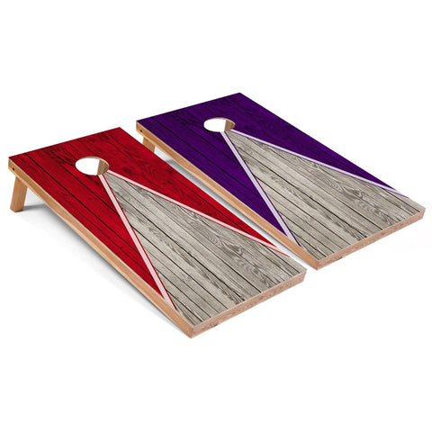 Skip's Garage Red and Purple Pyramid All-Weather Cornhole Boards - PVC - NO Accessories