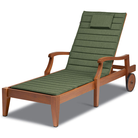 Classic Accessories Storigami Water-Resistant 72 x 21 Inch Chaise Lounge Cushion, Heather Fern, Patio Cushion