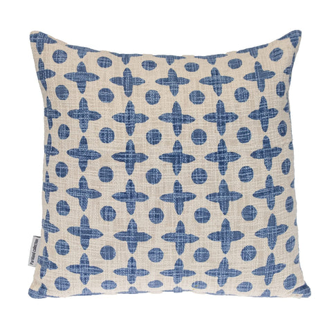 Parkland Collection Transitional Print Blue Square 18" x 18" Pillow
