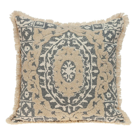Parkland Collection Abu Transitional Beige Throw Pillow