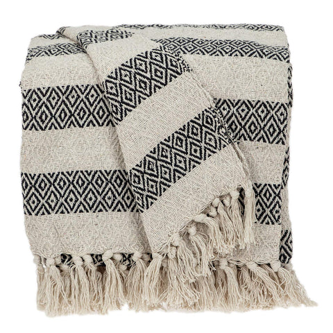 Parkland Collection Rosie Transitional Beige 52" x 67" Woven Handloom Throw