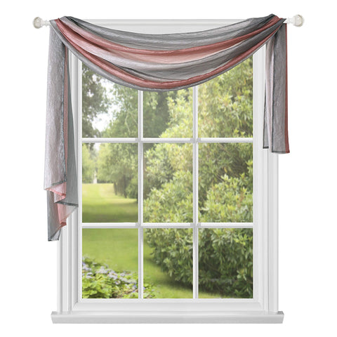 ACHIM Sheer Window Scarf Valance - 50 Inch Width x 144 Inch Length (Blush) - Light Filtering Polyester Curtain Scarf - Lightweight Drapes for Living Room, Bedroom & Dining Room Home Decor