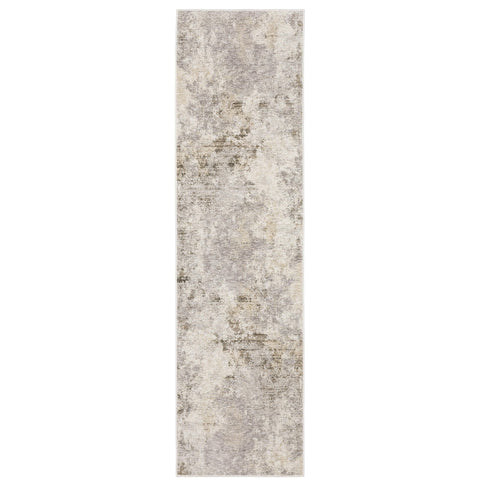 Oriental Weavers Nebulous Area Rug - 050J9-2'3" x 7'6" - in Ivory/Beige - Modern Style, Stain Resistant, Family and Pet Friendly, Entryway, Hallway Runner Rug