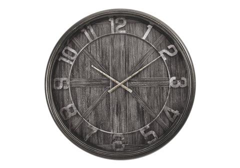 Monarch Specialties I 9025 Clocks, 30" Round, Large Oversized, Wall Clock, Brown, Transitional