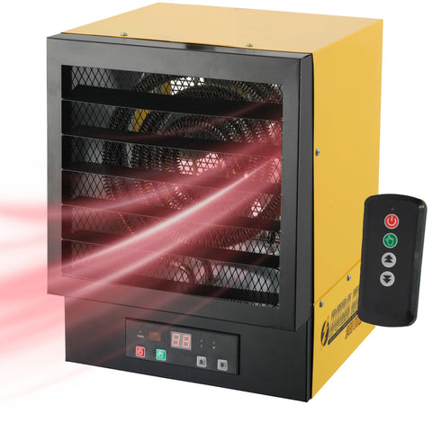 Dura Heat EWH5510 Electric Forced Air Heater with Remote Control 17,060 Btu, Yellow, Large