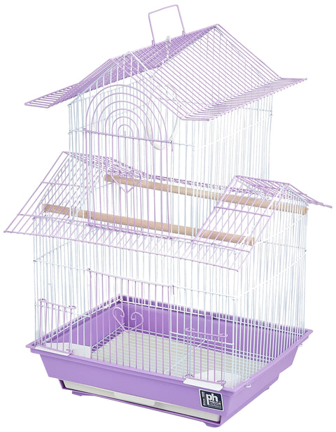 Prevue Hendryx SP1720-3 Shanghai Parakeet Cage, Lilac and White
