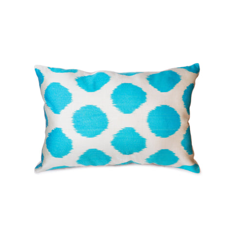 Pasargad Silk Velvet Ikat Pillow- 15" X 24"