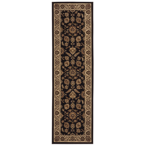 Oriental Weavers Ariana Area Rug - 271D3-2'3" x 7'9" - in Brown/Ivory - Vintage Inspired, Stain Resistant, Family and Pet Friendly, Entryway, Hallway Runner Rug