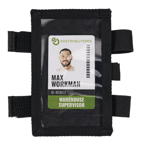 Ergodyne Squids 3390 Arm Band with Large ID/Badge Holder, Dual Straps, Hook & Loop Closure
