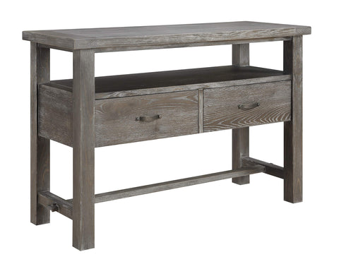 Wallace & Bay Morris Buffet, 1 Shelf, 2 Drawers, Rustic Charcoal Gray