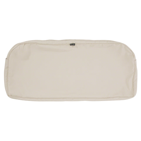 Classic Accessories Montlake Water-Resistant 41 x 18 x 3 Inch Outdoor Bench/Settee Cushion Slip Cover, Patio Furniture Swing Cushion Cover, Antique Beige, Patio Furniture Cushion Covers