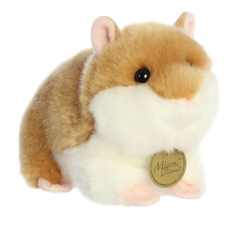 Aurora® Realistic Miyoni® Hamster Stuffed Animal - Lifelike Details Make a Cherished Companion - Perfect for Decorating Bedrooms or Classrooms - Brown 7 Inches