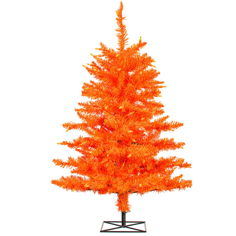 Vickerman 36" Plastic Fir Dura-lit LED Artificial Christmas Tree in Orange