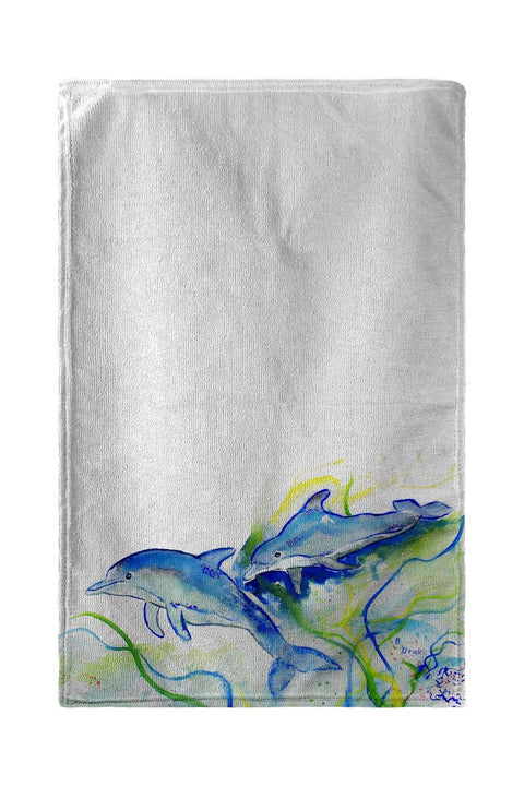 Betsy Drake Betsy's Dolphins Kitchen Towel