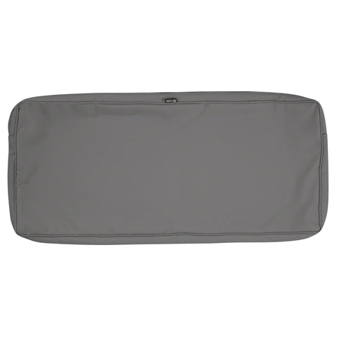 Classic Accessories Montlake Water-Resistant 48 x 18 x 3 Inch Outdoor Bench/Settee Cushion Slip Cover, Patio Furniture Swing Cushion Cover, Light Charcoal Grey, Patio Furniture Cushion Covers