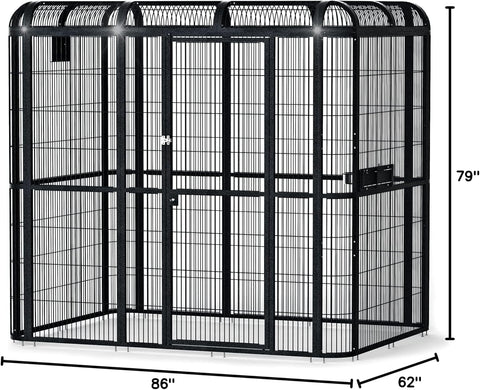 A&E CAGE CO 86-Inch by 62-Inch Walkin Aviary, Black