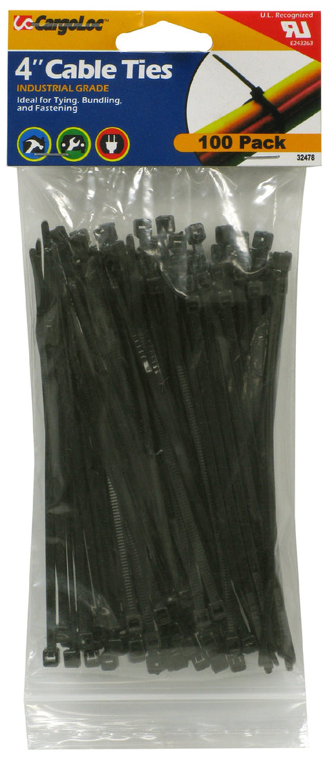 CargoLoc 32478 Nylon Cable Ties, 4-Inch