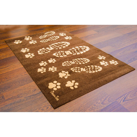 P-Tex Wash Utility Room Pet Mat 24" x 39" Boot and Paw Print Design