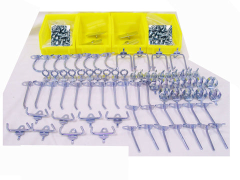 Triton Products DB2-83 Two Polypropylene Pegboards with 83-Piece Locking Peg Hook Set
