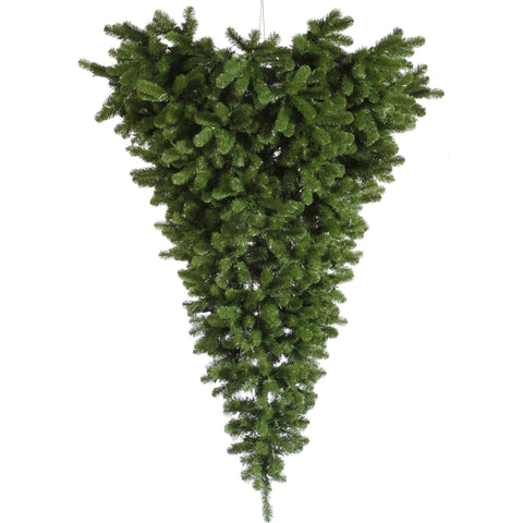 Vickerman 6' American Upside Down Artificial Christmas Tree, Unlit - Faux Upside Down Christmas Tree - Seasonal Indoor Home Decor