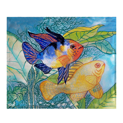 Betsy Drake Interiors s Two Fish Fleece Blanket