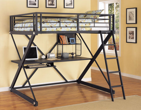 Powell Furniture Z-Bedroom Full Size Study Loft Bunk Bed - End Panels (carton 1)