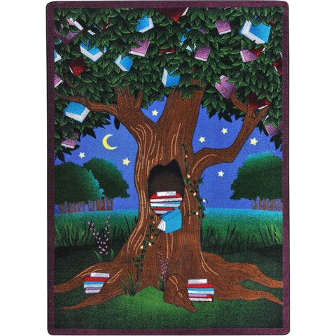 Joy Carpets Reading Tree Childrens Rugs, C, Multicolor
