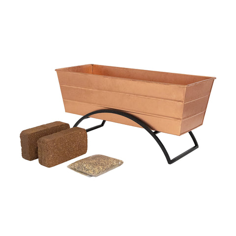 Bloom Box Garden Growing Kit Medium Copper with Odette Stand