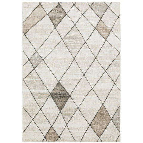 Oriental Weavers Cambria Area Rug - 4928A - 9'10" x 12'10" - in Beige/Grey - Modern Style, Stain Resistant, Family and Pet Friendly, Family, Dining, Living Room Rug