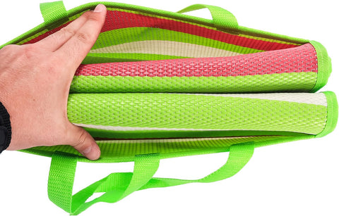 Camco Handy Mat with Strap - Perfect for Picnics, Beaches, RV and Outings - Green/Red - 60" x 78" (42813)