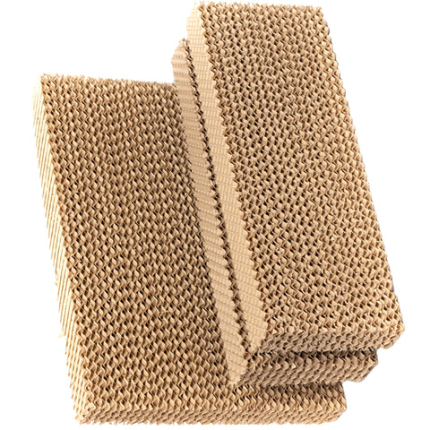 Hessaire Replacement Evaporative Cooler Pads - Swamp Cooler Replacement Pads Corrugated Build - Low Odor Xel50 Media Evaporative Cooling Pad for 3100 CFM Cooler Fan - 3 Panels, 21.75” x 10” & 18”