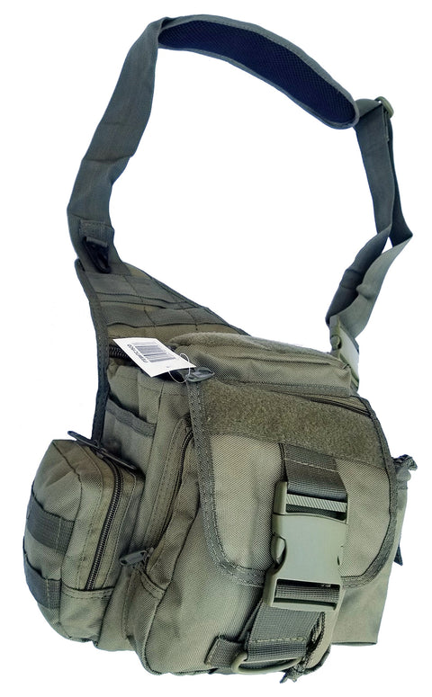 Explorer Multi-functional Tactical Messenger Bag Utility Pouch Sling Shoulder Pack, Olive Green