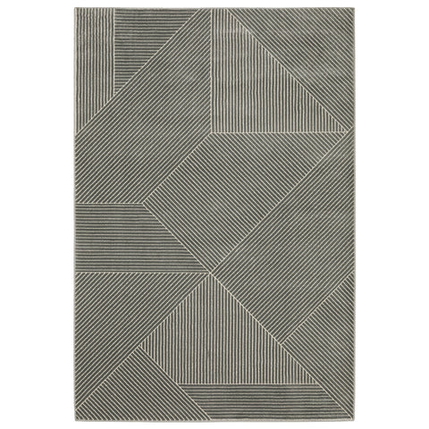 Oriental Weavers Raylan Area Rug - RAY08-9'10" x 12'10" - in Grey/Ivory - Modern Style, Stain Resistant, Family and Pet Friendly, Family, Dining, Living Room Rug
