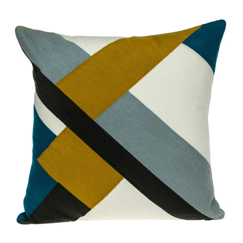 Parkland Collection Lumen Contemporary Multicolor Pillow Cover with Poly Insert