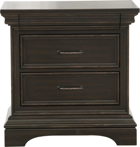 Pulaski Traditional Caldwell 3 Drawer Nightstand With Felt Lining, 30" X 18" X 29.5", Deep Brown