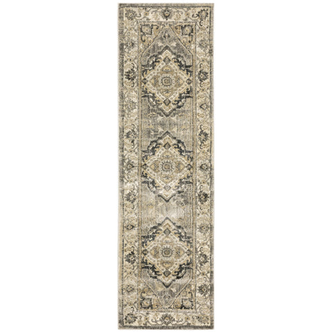 Sphinx Moretti Aluronik Area Rug 1805X Beige Petals Bulbs 2' 3" x 7' 6" Rectangle